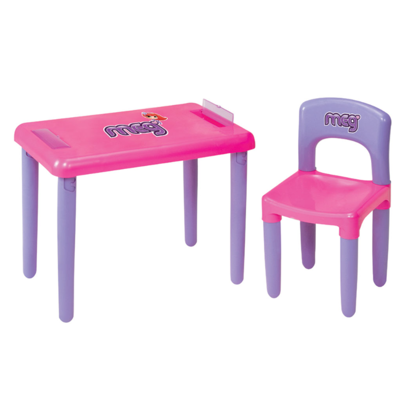 Mesa Meg Magic Toys Infantil com Cadeira Rosa