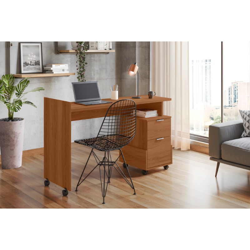 Mesa Para Computador Lukaliam Alessa 2 Gaveta Modulo 1 Jequitiba