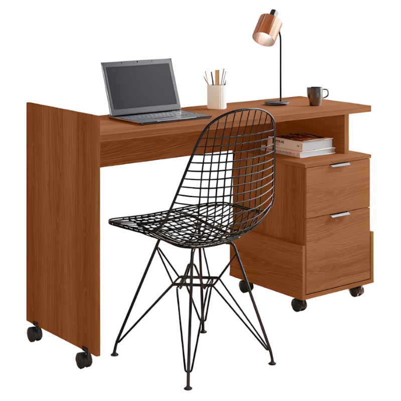 Mesa Para Computador Lukaliam Alessa 2 Gaveta Modulo 1 Jequitiba-f1371dcc-aabf-4922-877f-2a59a0a7f954