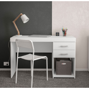 Mesa Para Computador Politorno Malta 2 Gavetas MDP Branco