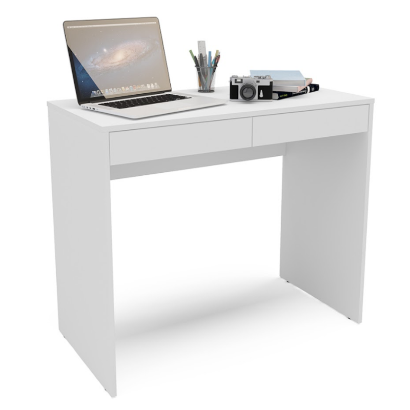 Mesa Para Computador Politorno Tijuca 2 Gavetas MDP Branco