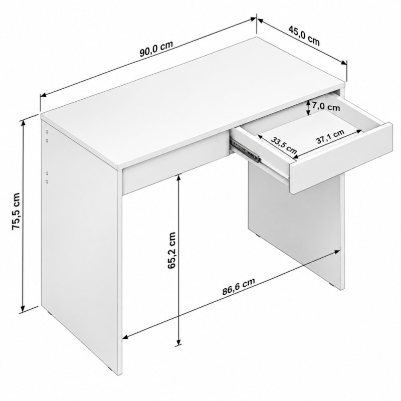 Mesa Para Computador Politorno Tijuca 2 Gavetas MDP Branco-d79abbaf-7c22-4ec3-aa11-a0a0bb0bdaeb