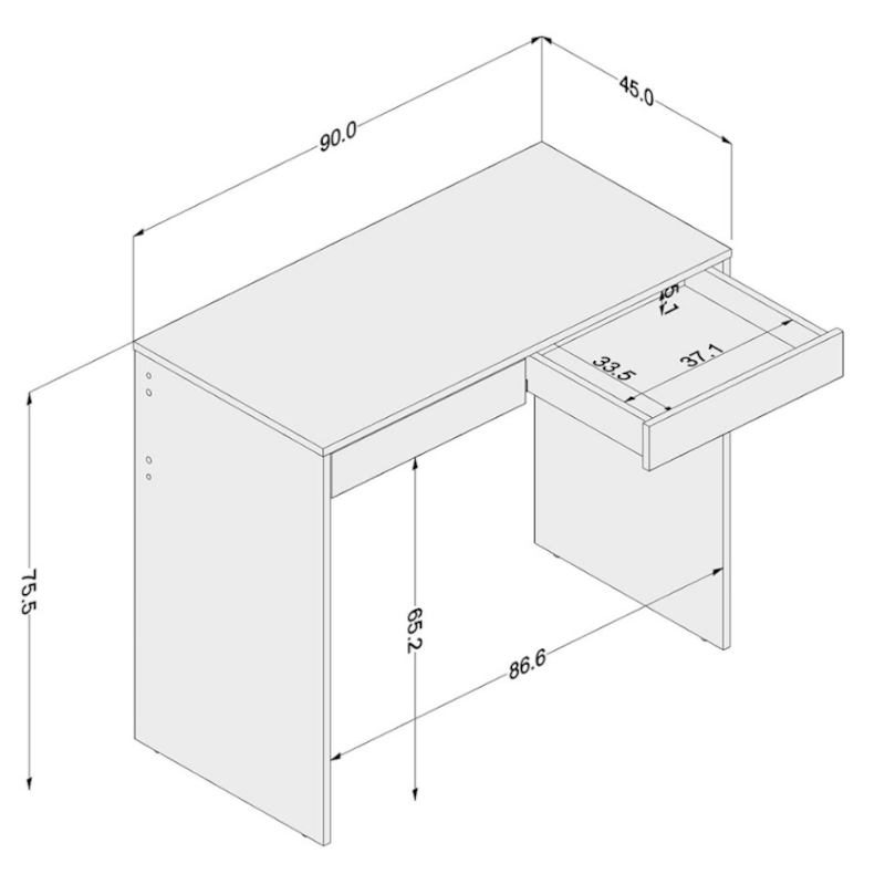 Mesa Para Computador Politorno Tijuca 2 Gavetas MDP Branco-0c86cd5e-7fd4-4109-906a-6d5ca7e3123d