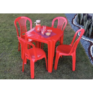 Mesa Plastica Tramontina Tambau Vermelha