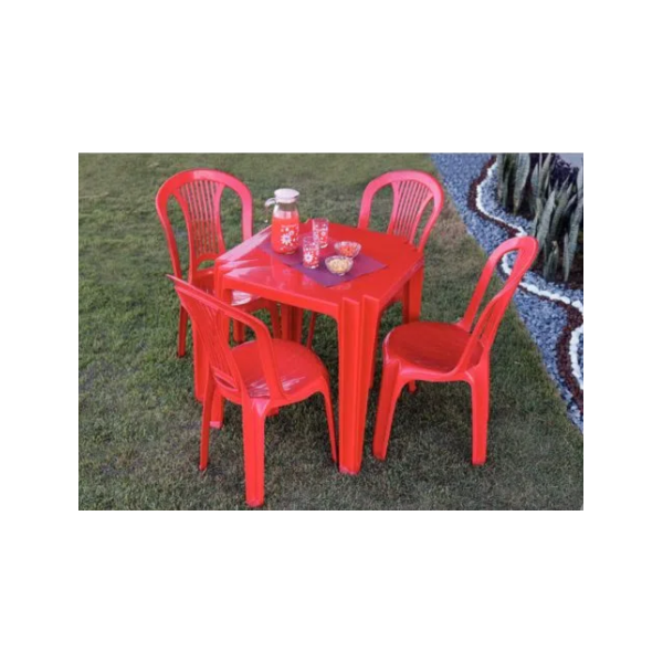 Mesa Plastica Tramontina Tambau Vermelha-d501e120-7f8e-468c-8be3-1c8e010b4388