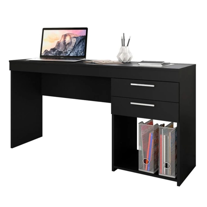Mesa Politorno Malta Preta 2 Gaveta-98f2e49b-5d6d-4c2b-9972-5e4cc3de6d70