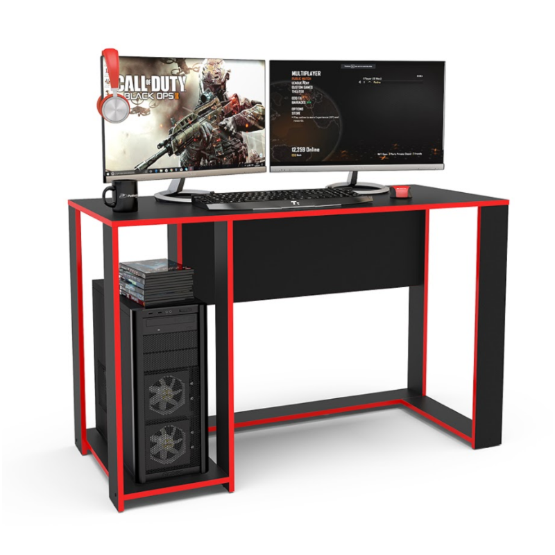 Mesa Politorno Singapura Preto/Vermelho-ebd6fc24-a4a1-4e4b-a4a0-cdc533108d93