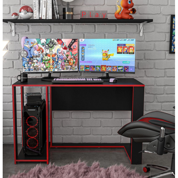 Mesa Politorno Singapura Preto/Vermelho-ac0d628f-1bb8-489d-849d-9b7324449025