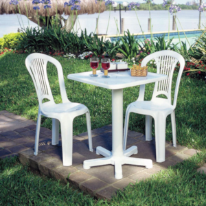 Mesa Tramontina Quadrada Itaparica Em Polipropileno Branco