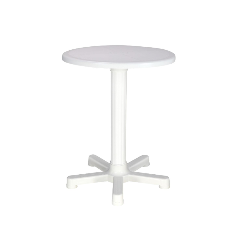 Mesa Tramontina Redonda Capri Em Polipropileno Branco