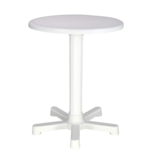 Mesa Tramontina Redonda Capri Em Polipropileno Branco