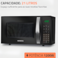 Micro Ondas Mondial 21L 127V/60HZ MO-01-21-B Preto-3b651646-8dfe-4417-994e-339d189f461a