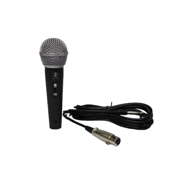 Microfone J&F com Fio Cabo FM-125 Preto-e987c46d-edca-49fd-aa84-f58b4a30ecd3