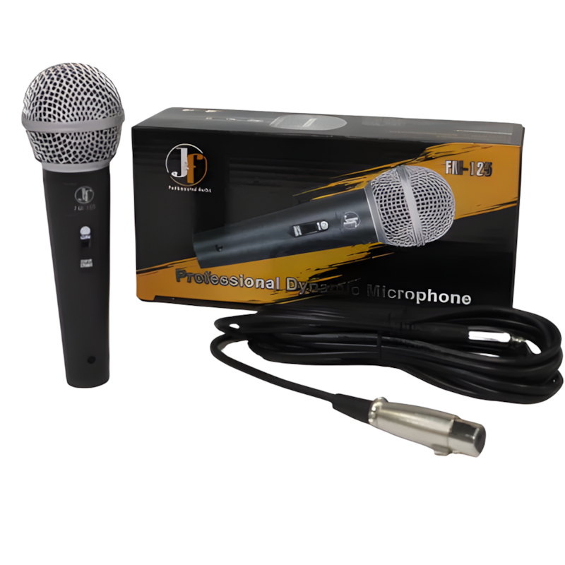 Microfone J&F com Fio Cabo FM-125 Preto-0a68839b-5327-417c-9643-a7cb687f668e