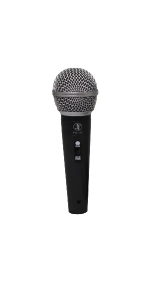 Microfone J&F com Fio Cabo FM-125 Preto