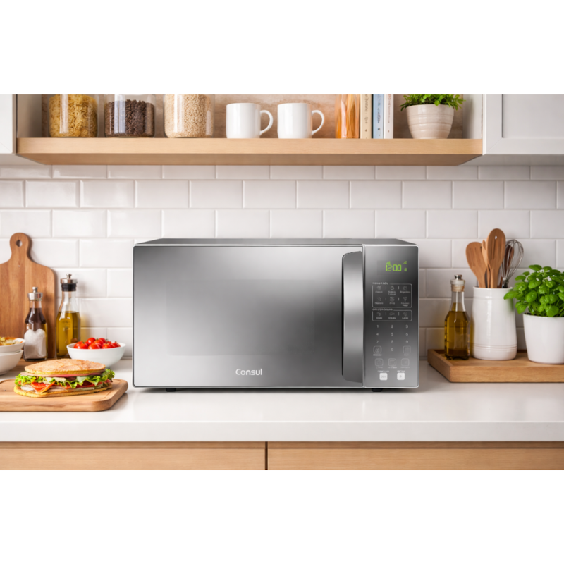 MicroOndas Consul 32L 127V Classe A Cinza Espelho CMS46ARANA-5b61656f-d798-4c7b-b1ff-d3221180a218