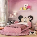 Mini Cama Infantil Minnie Original Disney Rosa Pura Magia