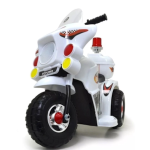 Mini Moto Eletrica Zippy Infantil 6V com Bau Branco