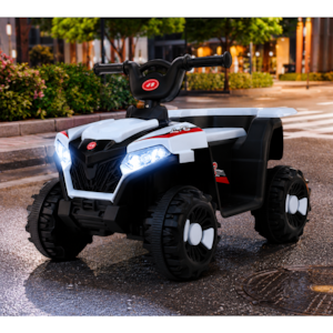 Mini Quadriciculo Eletrico Infantil Zippy Toys 6V Branco