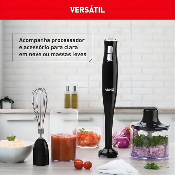 Mixer Portatil Arno Turbomix Pro 3 em 1 Inox com 400W e Copo Medidor 127V MX31 Preto-2074f349-0178-49c6-b393-e92d96ca2e2b