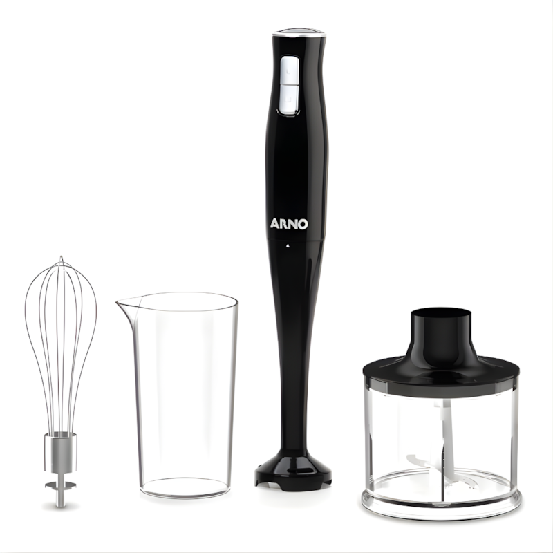 Mixer Portatil Arno Turbomix Pro 3 em 1 Inox com 400W e Copo Medidor 127V MX31 Preto-b2acce13-24d9-48e1-a338-56d27888d952