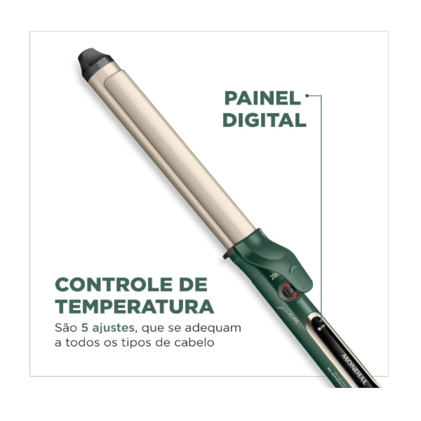 Modelador de Cachos Mondial By Juliette Bivolt MC-JU-02 Verde Oliva-7f957b67-8e16-4724-884f-a57ea2bedd6c