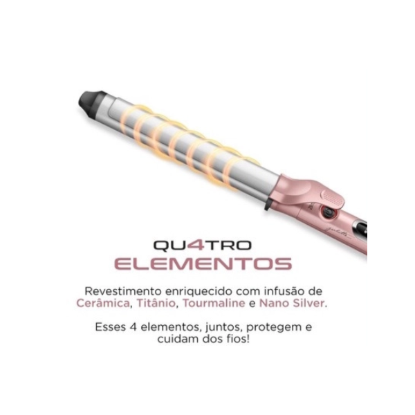 Modelador de Cachos Mondial By Juliette MC -JU-01 Bivolt Golden Rose-6a1424ec-f86d-4cfe-baed-a53db42a5ffc