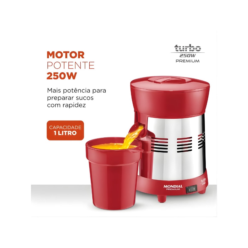 Mondial E-24 Turbo Premium 250W Vermelho-24776eba-35d9-4f5f-8869-ba5df2c80513