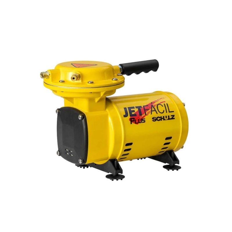 Motocompressor Schulz de Ar Portátil Diafragma MS2,3 Jet Fácil Plus com Motor Monofásico Aberto 1/3 CV, 127V, 4 Polos, 60Hz com Acessórios