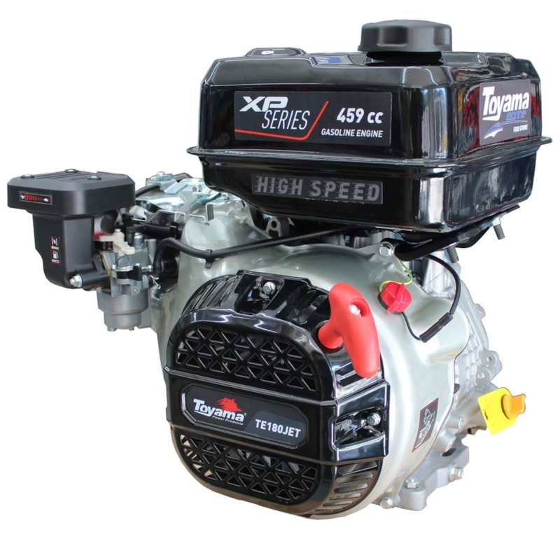 Motor Toyama a Gasolina TE180JET-HS-XP, 4T, Multiuso, 18HP Max, 459CC Partida Manual com Escape em Inox