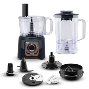 Multiprocessador De Alimentos Arno Multichef 24 Funcoes 700W MP72 Preto