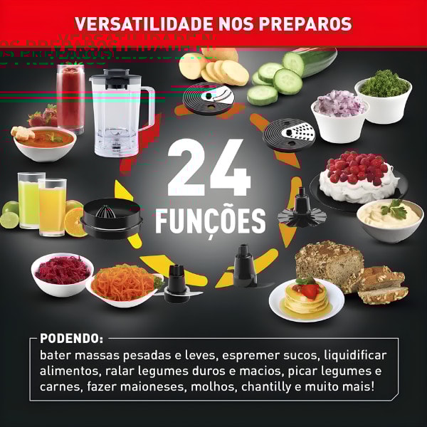 Multiprocessador De Alimentos Arno Multichef 24 Funcoes 700W MP72 Preto-0652c9a7-b177-4432-b97d-239698f3b63e