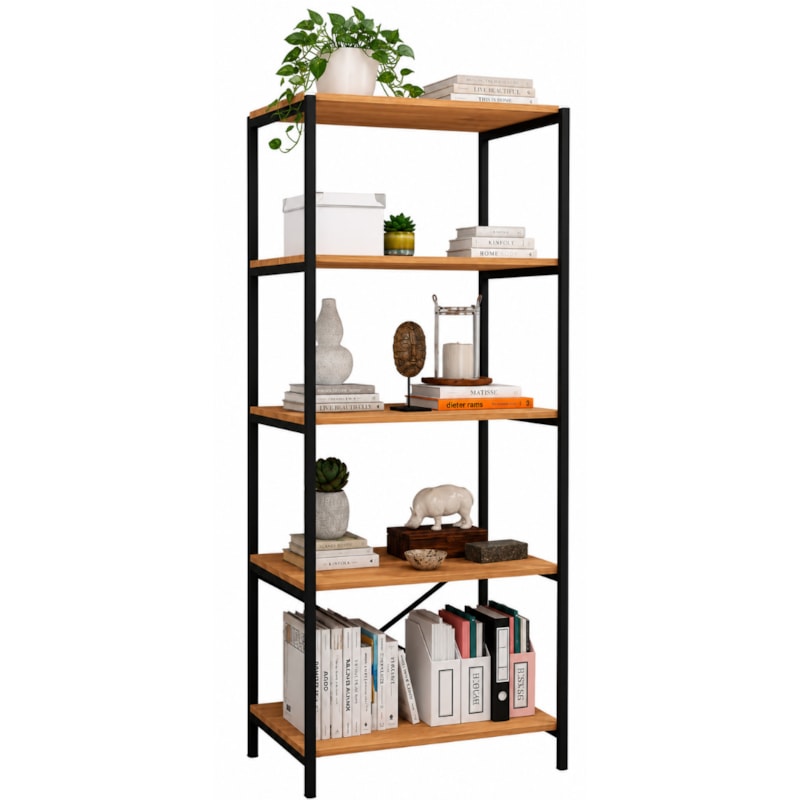 Multiuso Artefamol Trento 600X1500 com 5 Prateleiras Preto Super Fosco-74456511-bc1d-4cad-955a-635de8bf839b