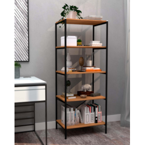 Multiuso Artefamol Trento 600X1500 com 5 Prateleiras Preto Super Fosco