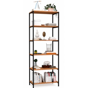 Multiuso Artefamol Trento 600X1800 com 6 Prateleiras Preto Super Fosco