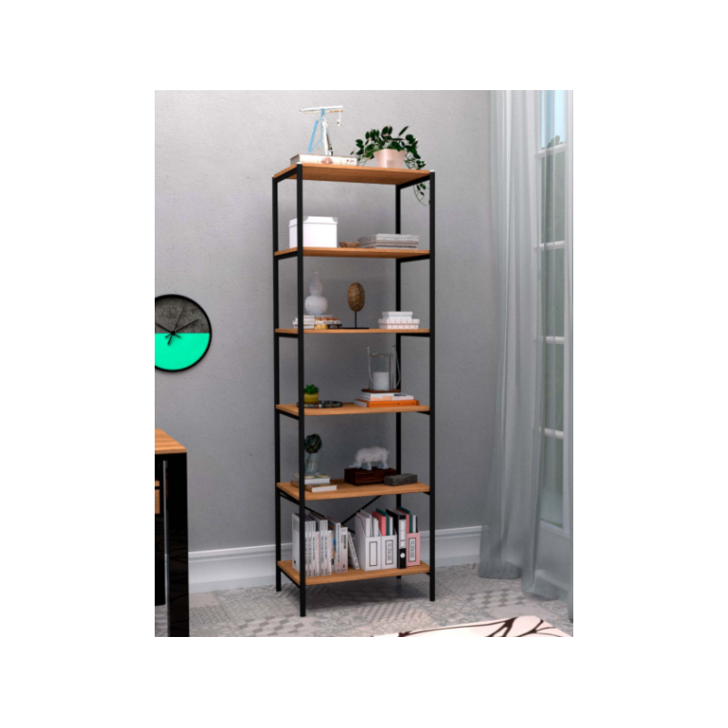 Multiuso Artefamol Trento 600X1800 com 6 Prateleiras Preto Super Fosco