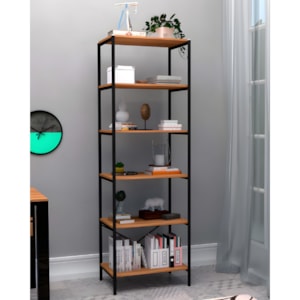 Multiuso Artefamol Trento 600X1800 com 6 Prateleiras Preto Super Fosco