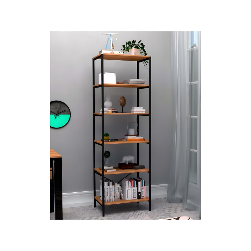 Multiuso Artefamol Trento 600X1800 com 6 Prateleiras Preto Super Fosco-dff3a25a-09b6-4845-bd39-a9b376d445c3