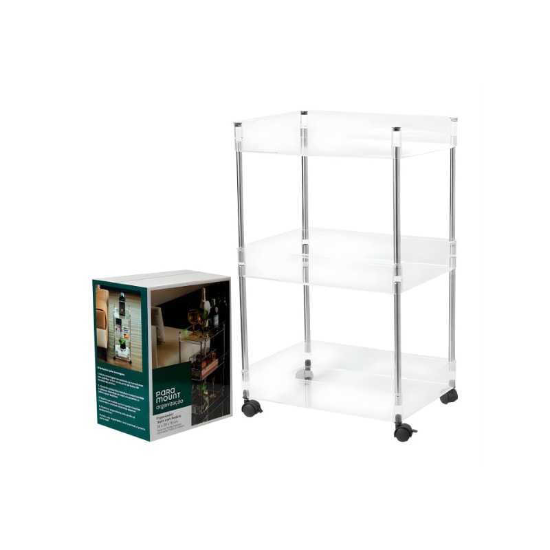 Organizador Triplo Paramount com Rodizio 38X28X76CM