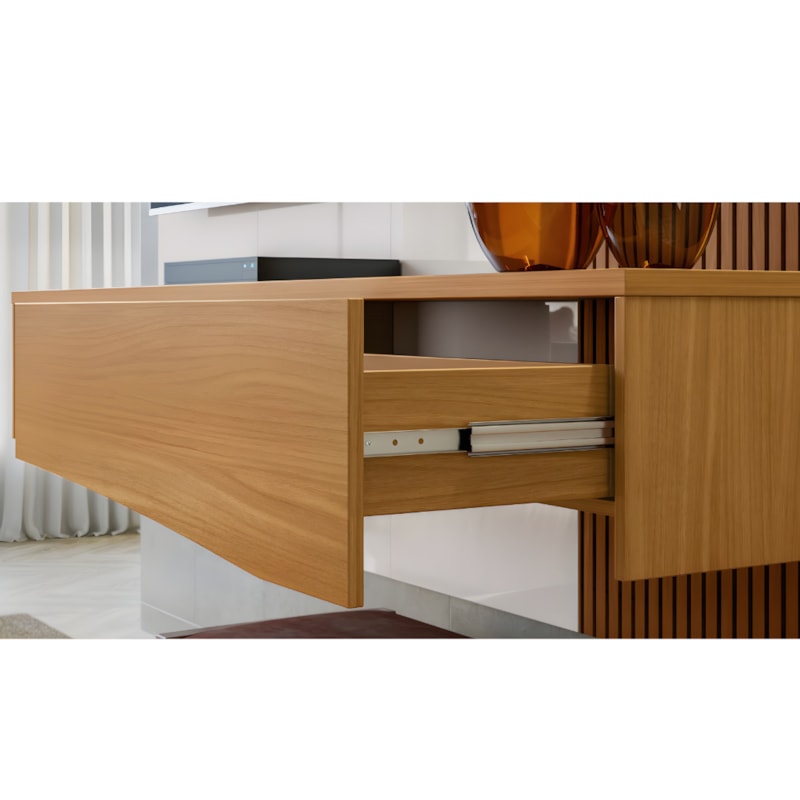 Painel Lukaliam Europa com 2 Gavetas Off White Perolizado/Tauari Ripado-f51fa4a2-a694-4960-a091-444377edf9eb