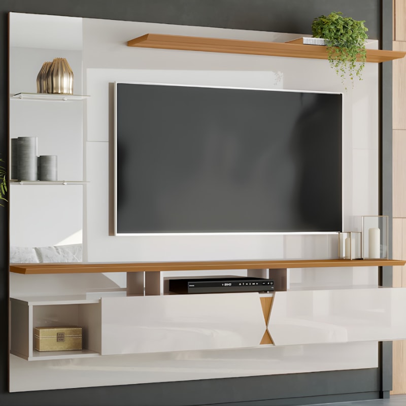 Painel Lukaliam Intense 55 Pol. Off White/Damasco-1503ace5-6719-4c26-a5cd-e361ce23216c