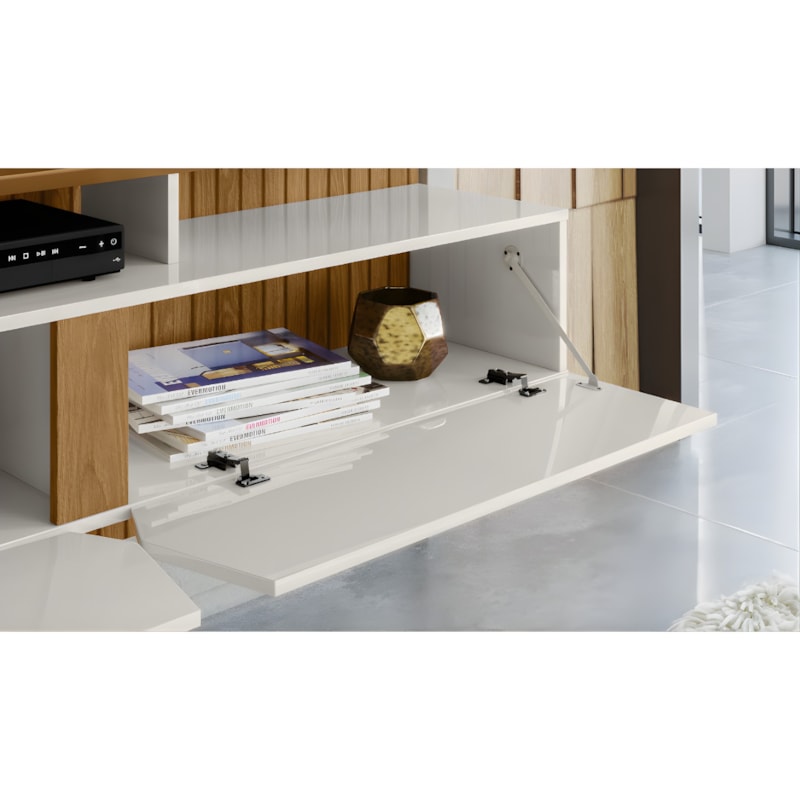 Painel Lukaliam Intense com Espelho Freijo Ripado/Off White Perolizado-c3362a75-9cdb-4888-b204-6113ad1fb563