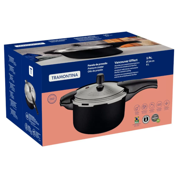 Panela de Pressao Tramontina 6,0l 24cm Antiaderente Vancouver Preto-69ac430f-124e-4eec-9d20-7d9cc2b52196