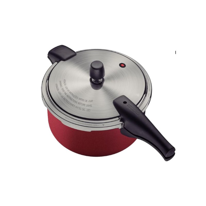 Panela de Pressao Tramontina 6L 24CM Vancouver Antiaderente Vermelho