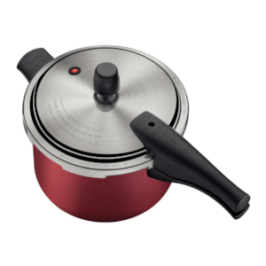 Panela de Pressao Tramontina Vancouver Effect 20cm 4,5L em Aluminio com Revestimento e Antiaderente Starflon Max Vermelho 