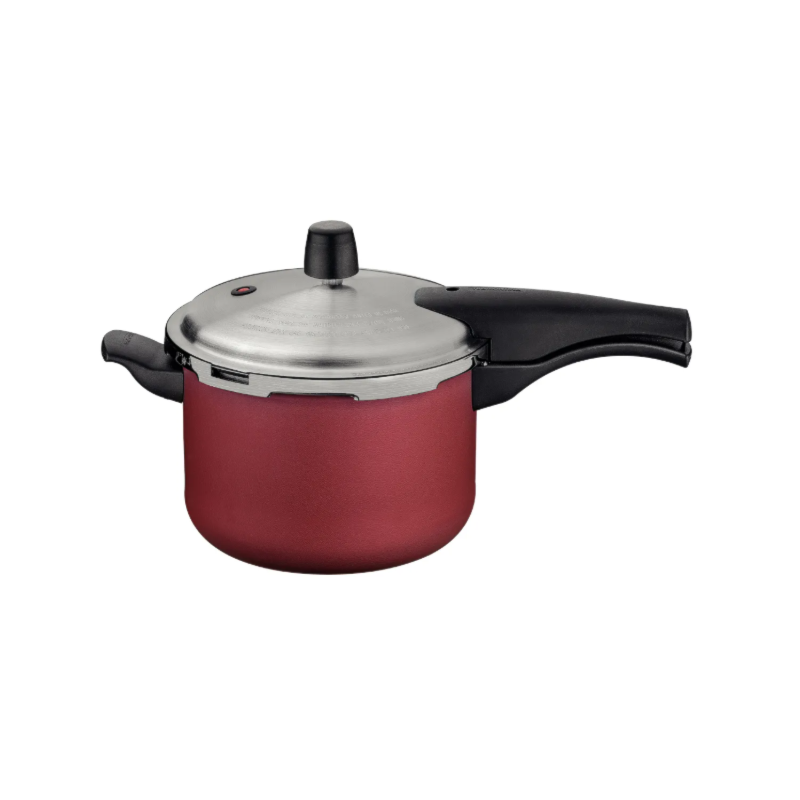 Panela de Pressao Tramontina Vancouver Effect 20cm 4,5L em Aluminio com Revestimento e Antiaderente Starflon Max Vermelho 