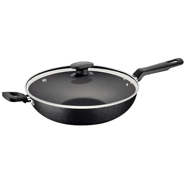 Panela Wok Tramontina 28CM 3,3L Antiaderente com Tampa de Vidro Loreto Grafite -512e7b37-dabf-4070-b297-50c4f2963586