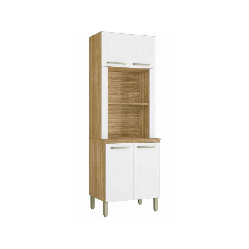 Paneleiro Kits Parana Ametista Duplo Forno 4 Portas Freijo/Supremo