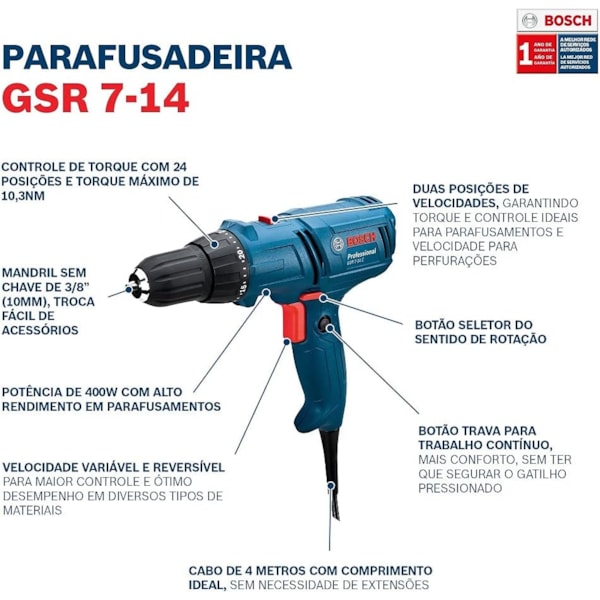Parafusadeira e Furadeira Bosch GSR 714 E 400W 127V-ae0f2fd6-cf89-4ed6-9a0e-d5cd69ee1c44
