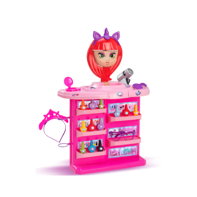 Penteadeira Infantil Magic Toys Meg Rosa com Cadeira e Espelho
